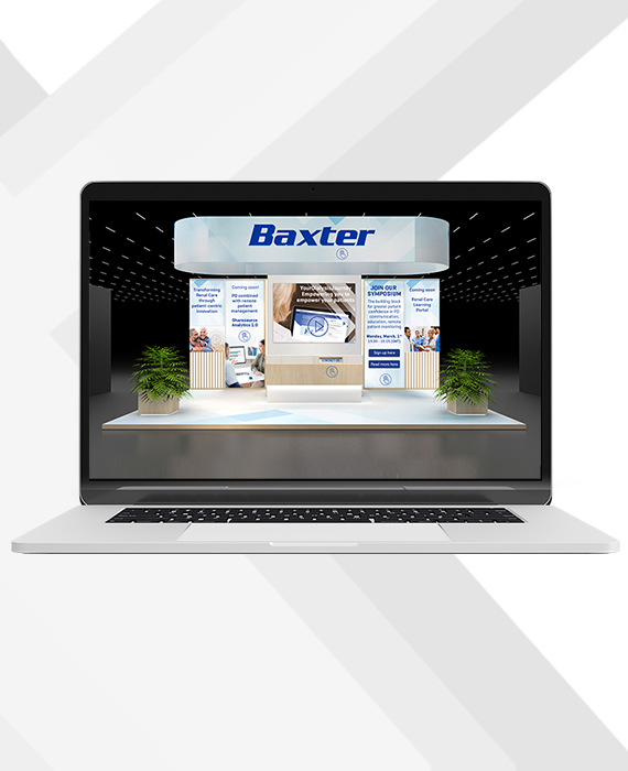 Image of Baxter's Virtual Booth inside a Apple Laptop